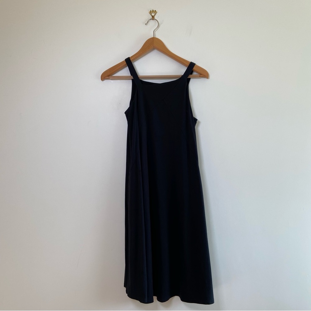 NAU Womens Asymmetrical Tank Dress Caviar
